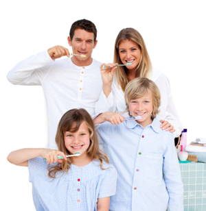 Families who brush together have fewer dental caries